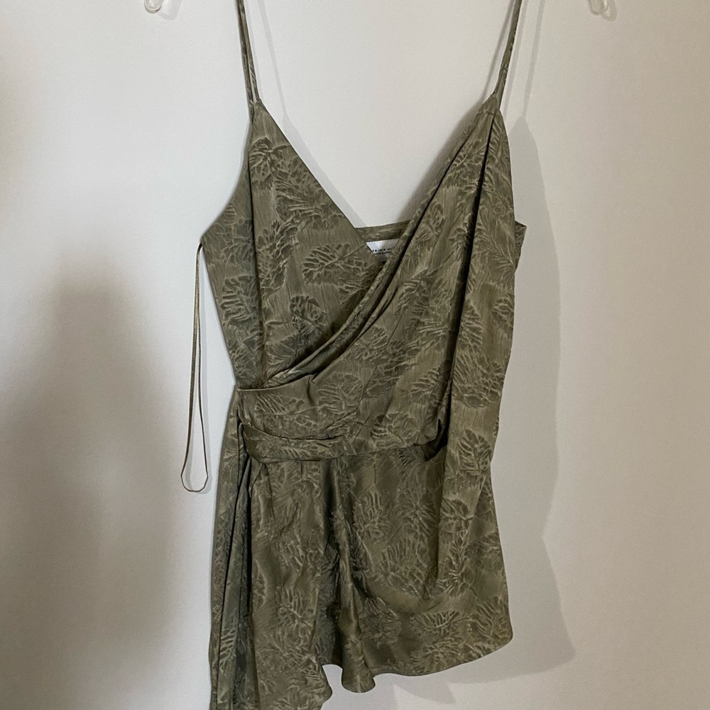 Olive Green Wrap Zara Top